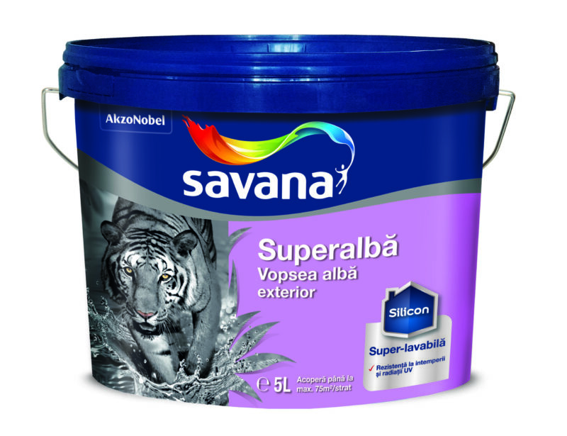 SAVANA Vopsea Superlavabila Superalba EXTERIOR 5L - imagine 1