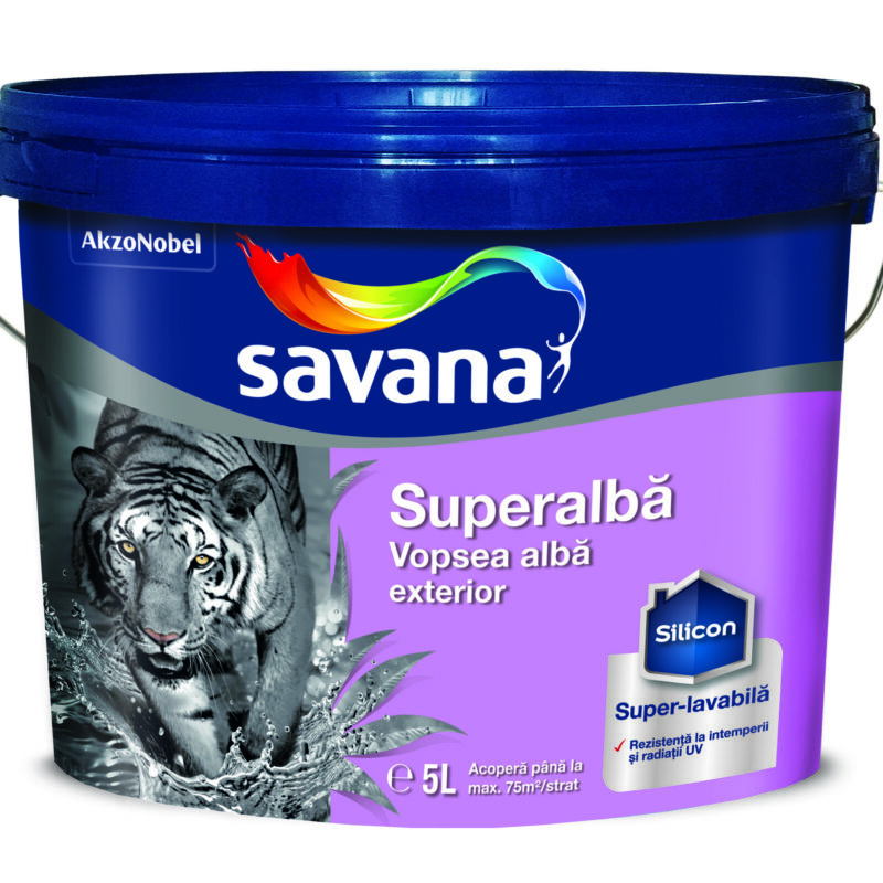 SAVANA Vopsea Superlavabila Superalba EXTERIOR 5L