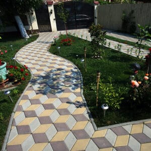 Pavaj relief cu sanfren 5cm Elpreco, rosu - imagine 4