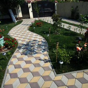 Pavaj relief cu sanfren 5cm Elpreco, maro - imagine 2