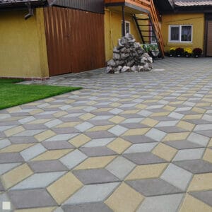 Pavaj relief cu sanfren 5cm Elpreco, rosu - imagine 2