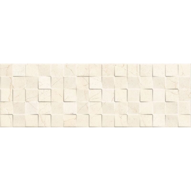DECORADO-CUBIK-CREMA-MARFIL-en-hOBTr60LtYFPVKSM_square.jpg Piesa decorativa Dec Cubik Crema, model mozaic, A071, 25x75 cm, culoare crem, finisaj lucios, 1,51 mp/cutie - imagine 6