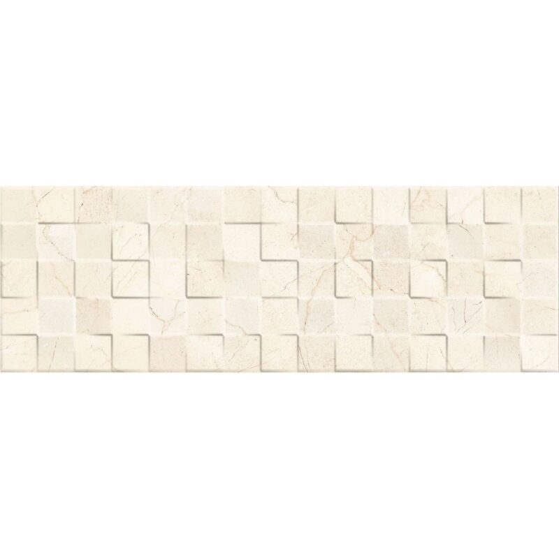 DECORADO-CUBIK-CREMA-MARFIL-en-obH3m3BvMejPyHdJ_square.jpg Piesa decorativa Dec Cubik Crema, model mozaic, A071, 25x75 cm, culoare crem, finisaj lucios, 1,51 mp/cutie - imagine 3