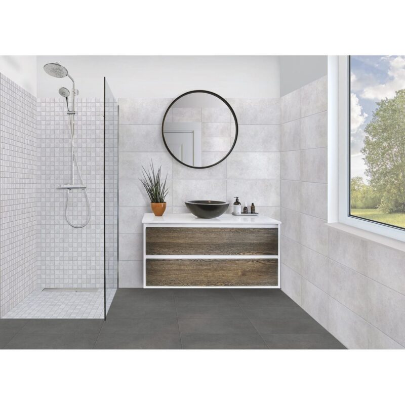 Gresie Tanum Anthracit tip ciment, 6060-0125 60x30 cm, finisaj mat, culoare gri inchis - imagine 3