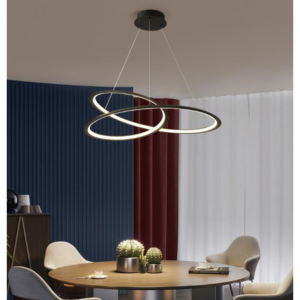 Lustra suspendata 220V dia 600mm negru, aluminiu+silicon OVK-PL5245 - imagine 3