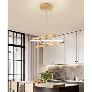 Lustra suspendata 220V 450mm auriu, aluminiu+silicon OVK-PL5203 - imagine 4