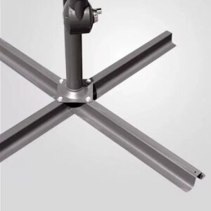 Umbrela de gradina cu brat extensibil,300cm x 250cm, culoare maro - imagine 6