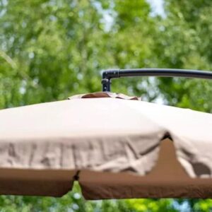 Umbrela de gradina cu brat extensibil,300cm x 250cm, culoare maro - imagine 8