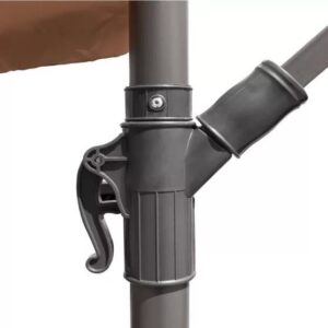 Umbrela de gradina cu brat extensibil,300cm x 250cm, culoare maro - imagine 10