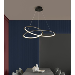 Lustra suspendata 220V dia 600mm negru, aluminiu+silicon OVK-PL5245 - imagine 5