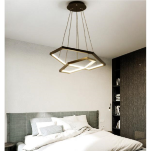 Lustra suspendata 220V 400+600mm negru, aluminiu+silicon OVK-PL5243-600 - imagine 5