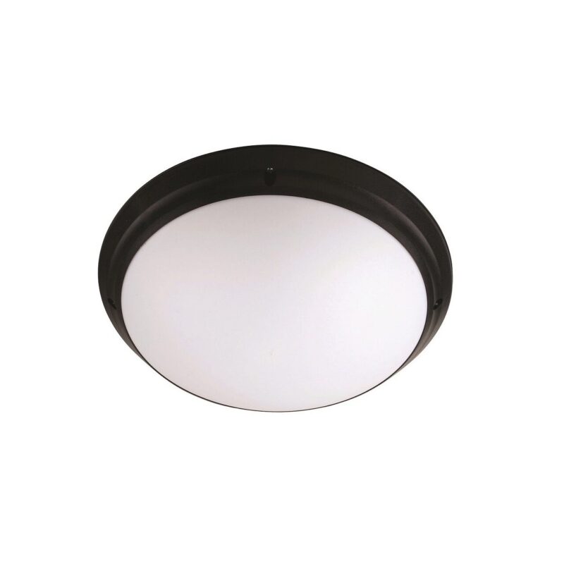 Plafoniera exterior Aqua Opal, IP65, 1X E27 cu bec LED inclus, cod 400.010.105, Alb / Negru - imagine 4