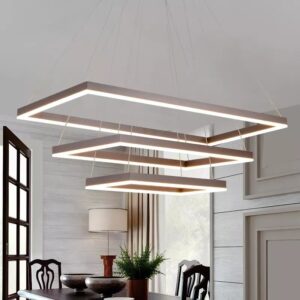Lustra suspendata 220V 3 cadre 200x400, 300x600, 400x800mm, alb/negru OVK-PL5105-40*80 - imagine 2