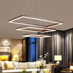 Lustra suspendata 220V 3 cadre 200x400, 300x600, 400x800mm, alb/negru OVK-PL5105-40*80 - imagine 3