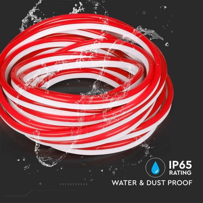 Tub LED flexibil NeonFlex Vtac rosu vt-555 24V- SKU-2516 10m - imagine 5