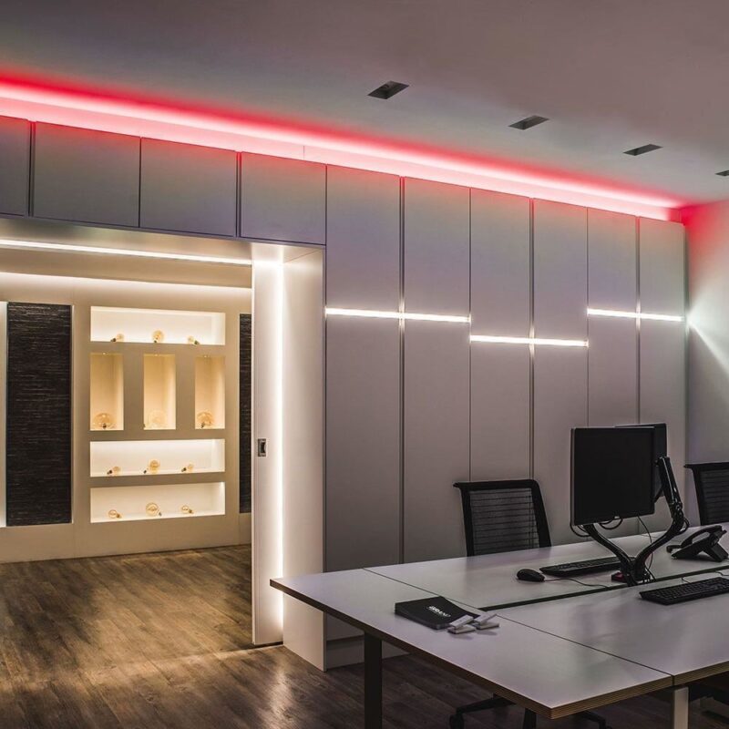 Tub LED flexibil NeonFlex Vtac rosu vt-555 24V- SKU-2516 10m - imagine 8