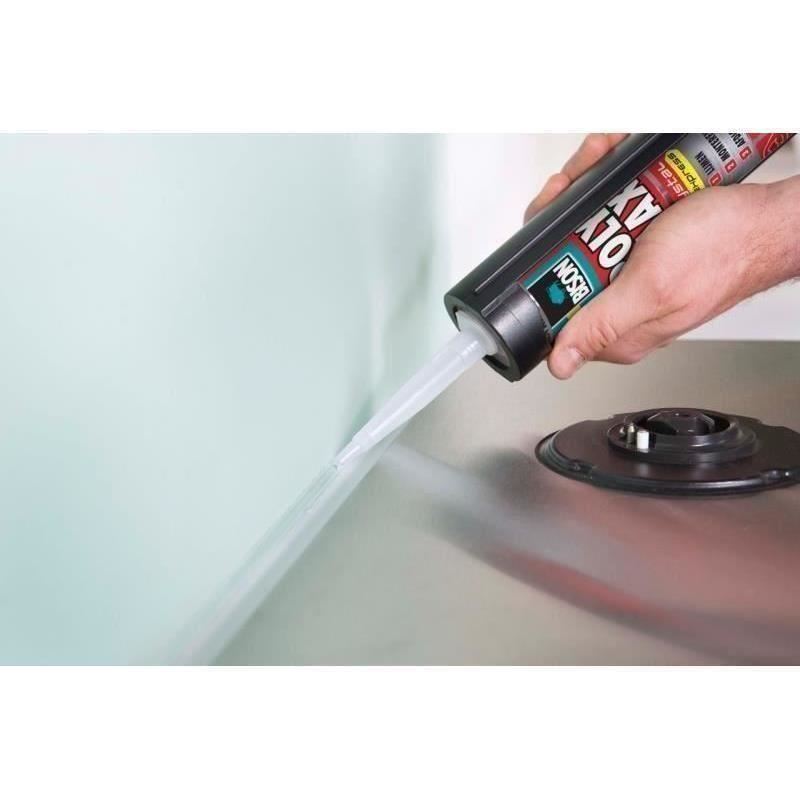 Adeziv si etanseizant de constructii, universal, BISON Poly Max Cristal Express trs. MS polimer 300g, 428977 - imagine 6