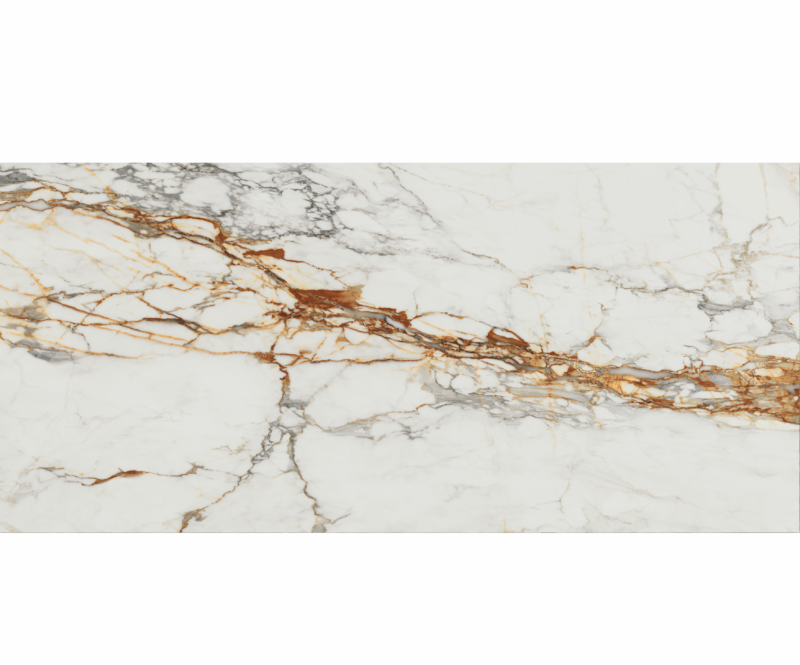 Lastra - placa mare gresie XXL - rectificata Uluru, tip marmura, 120x260 cm, culoare alb, finisaj lucios - imagine 1