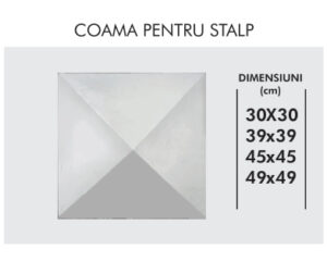 Coama pentru stalp 30x30, gri - imagine 1