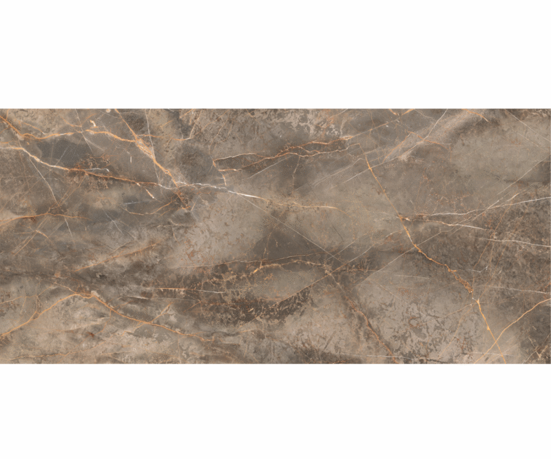 manhattan earth cu alb Lastra - placa mare gresie XXL - rectificata Manhattan Earth, model marmura, 120x260 cm, culoare maro, finisaj lucios - imagine 1