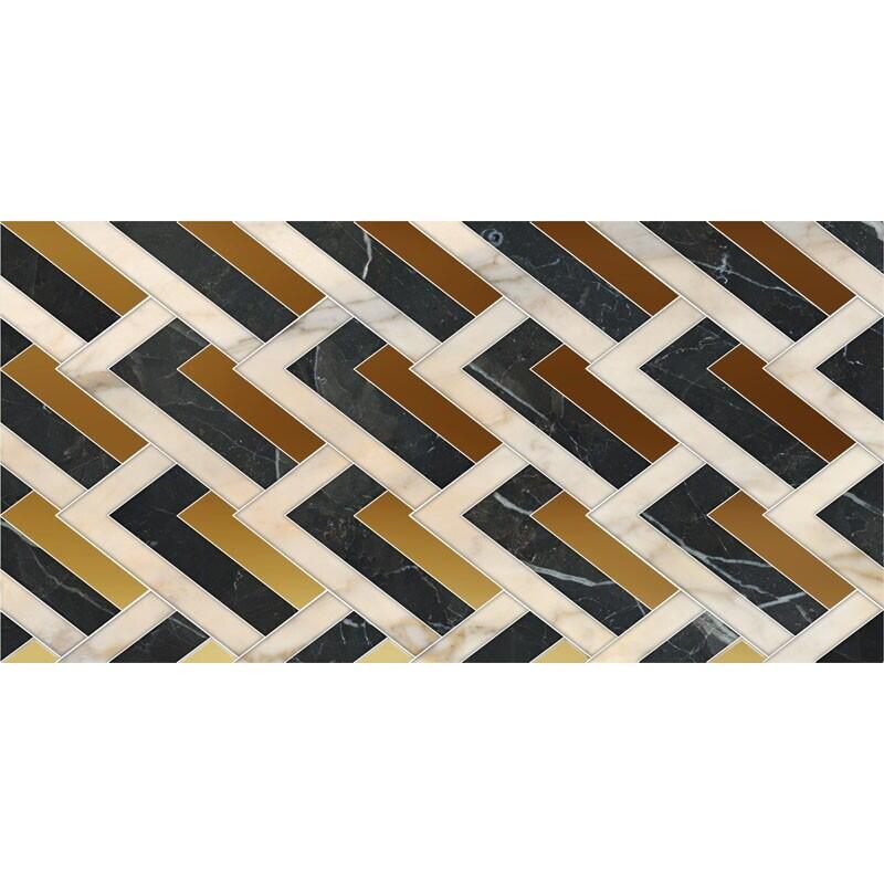 Piesa decorativa Firenze Geometric Beige 3271, tip geometric, 30x60 cm, culoare bej, finisaj lucios - imagine 2