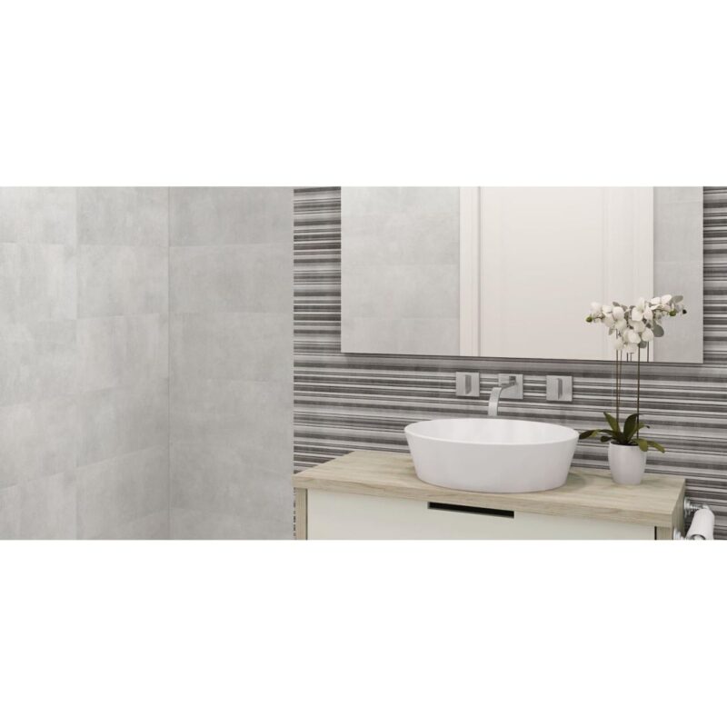 Faianta Bronx Line, model dungi, A029, 25x50 cm, culoare gri, finisaj mat, 1.51 mp/cutie - imagine 4