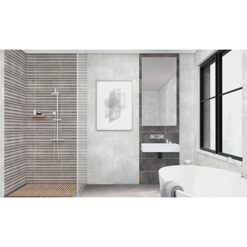 Faianta Bronx Line, model dungi, A029, 25x50 cm, culoare gri, finisaj mat, 1.51 mp/cutie - imagine 3