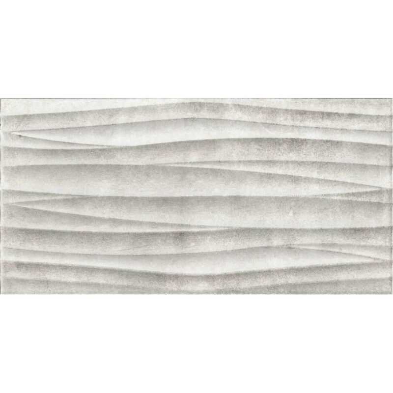 Faianta Kalina Olas Gris, model valuri 3d, 25x50 cm, gri, finisaj mat - imagine 6
