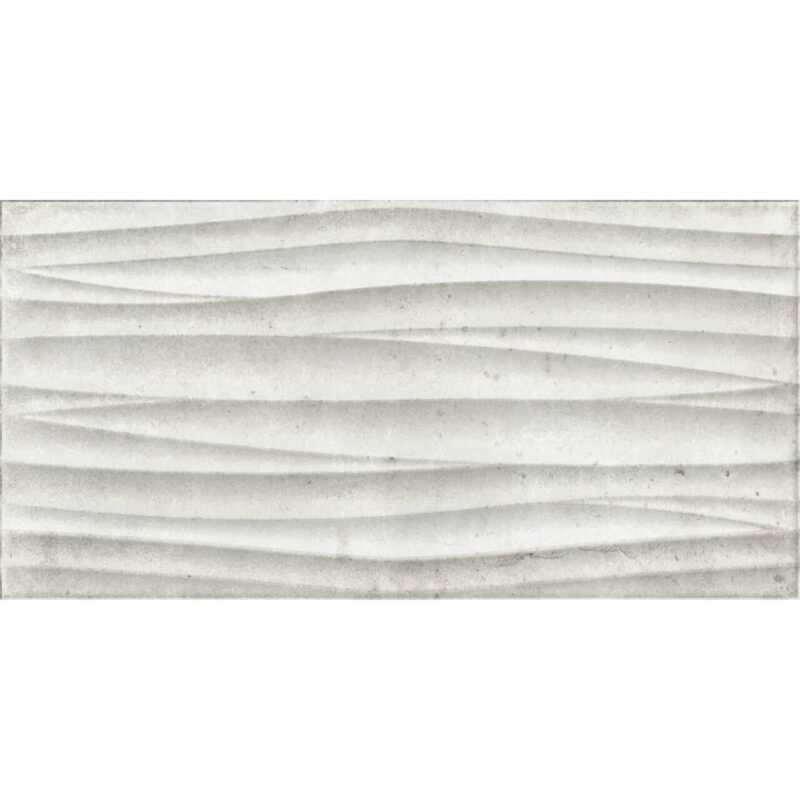 Faianta Kalina Olas Gris, model valuri 3d, 25x50 cm, gri, finisaj mat - imagine 5