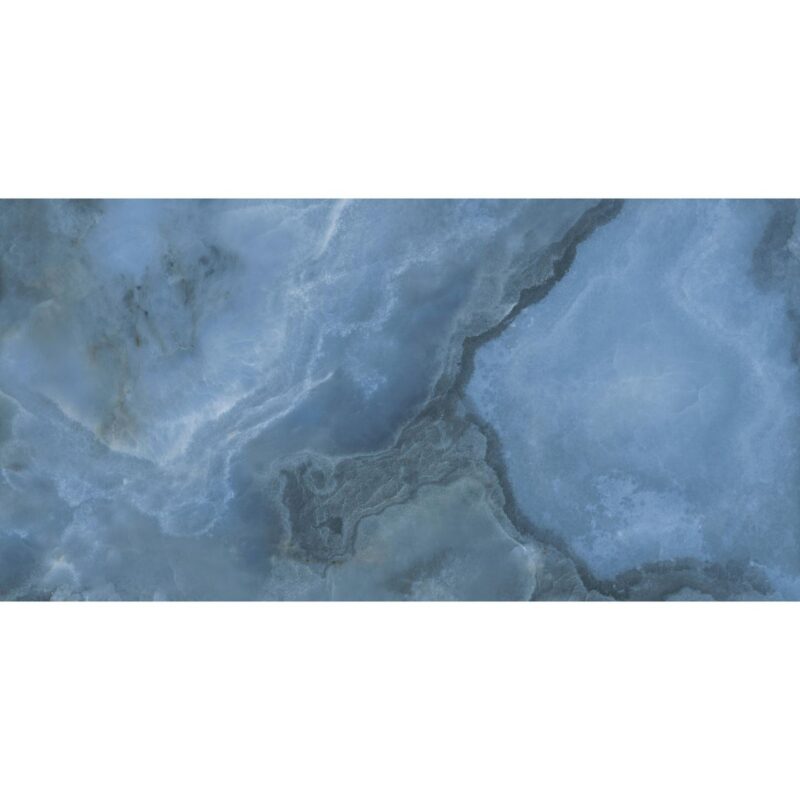 Gresie portelanata rectificata Oni Blue, finisaj lucios, 60x120, culoare albastru - imagine 10