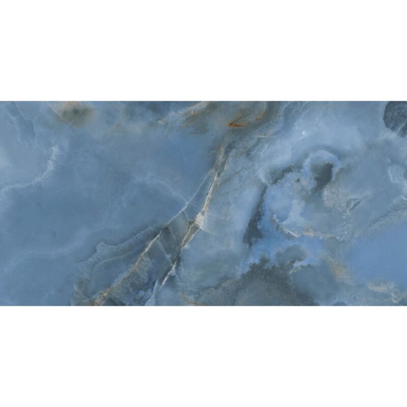 Gresie portelanata rectificata Oni Blue, finisaj lucios, 60x120, culoare albastru - imagine 8