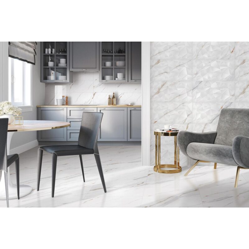 Faianta Statuario, model marmura, 2051-0207, 50 x 25 cm, culoare alb, finisaj lucios - imagine 11