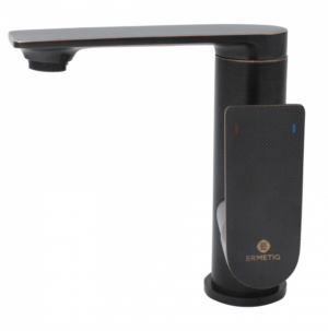 Baterie lavoar tip stalp cu pipa mobila Ermetiq, gama STYLISH Negru ER-DG115N - imagine 2