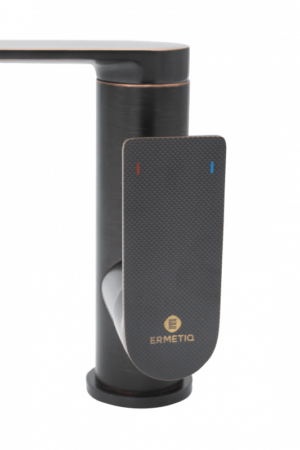 Baterie lavoar tip stalp cu pipa mobila Ermetiq, gama STYLISH Negru ER-DG115N - imagine 4