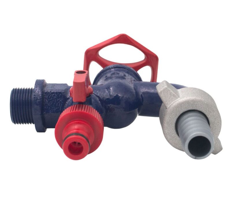 Robinet fonta dublu serviciu cu doua iesiri 3/4" ION-RA34D - imagine 2