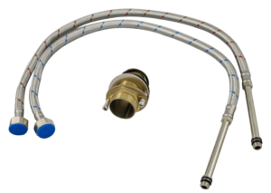 Baterie lavoar tip stalp cu pipa mobila Ermetiq, gama STYLISH Negru ER-DG115N - imagine 5