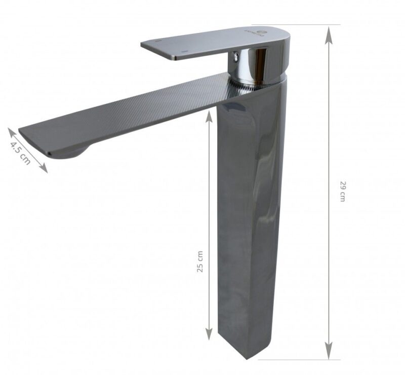 Baterie lavoar tip stalp Ermetiq, gama STYLISH Negru ER-DG114N - imagine 3