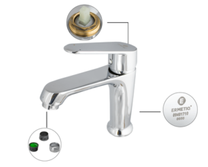 Baterie lavoar Ermetiq, finisaj CROM ER-A204 - imagine 2