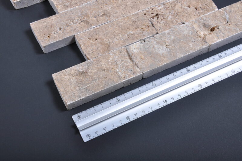 Travertin Noce Scapitat 5 x 10 x 1.5 cm T071 - imagine 6