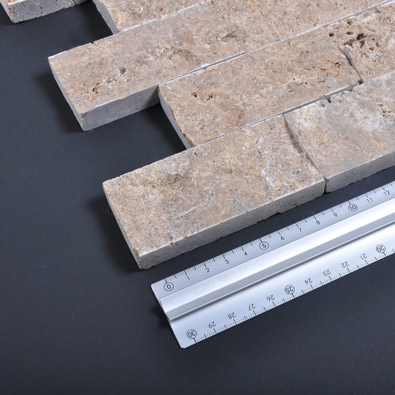 Travertin Noce Scapitat 5 x 10 x 1.5 cm T071 - imagine 7