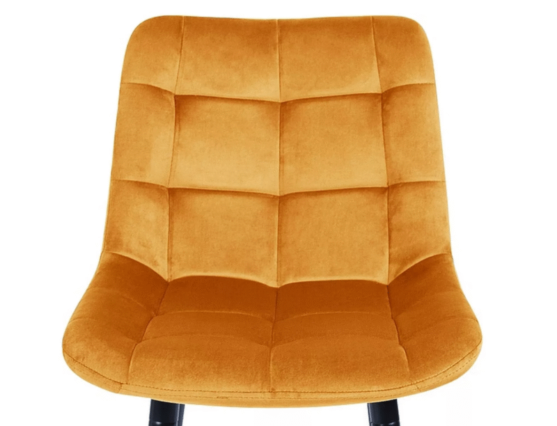 Scaun bar Chic H-2 cadru negru velvet / curry Bluvel 68 - imagine 4