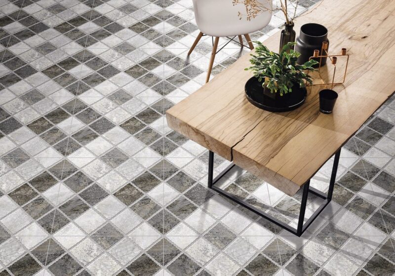 GRESIE NITRO NIT1 45x45 decor Gresie Nitro NIT1, model mozaic, 45x45 cm, gri - imagine 2