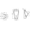 Pisoar portelan Lago Alb cu elemente fixare - imagine 2