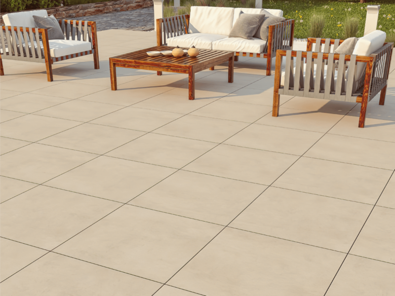 Gresie SG Ark Ivory 1. Outdoor Beyaz 60x60x2cm S04BD060I0X10M0 0.73mp/cut - imagine 2