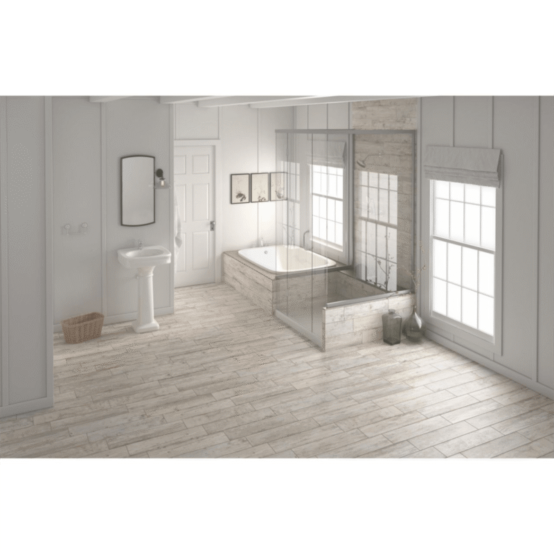 Gresie alba/maro BOTTEGA 9245 model lemn tip parchet 15,5x60,5 cm - imagine 6