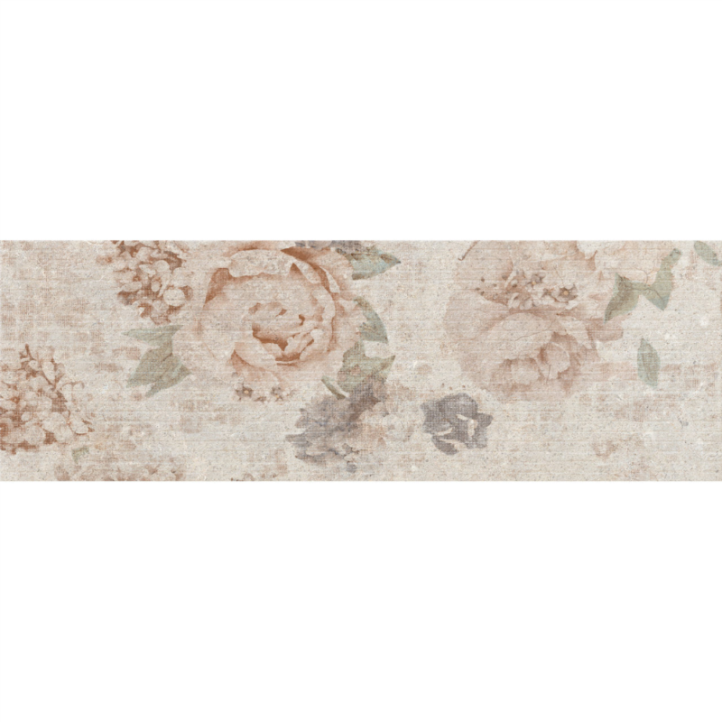 Piesa decorativa bej Tibetstone TBB23 model floral 25x75 cm - imagine 2