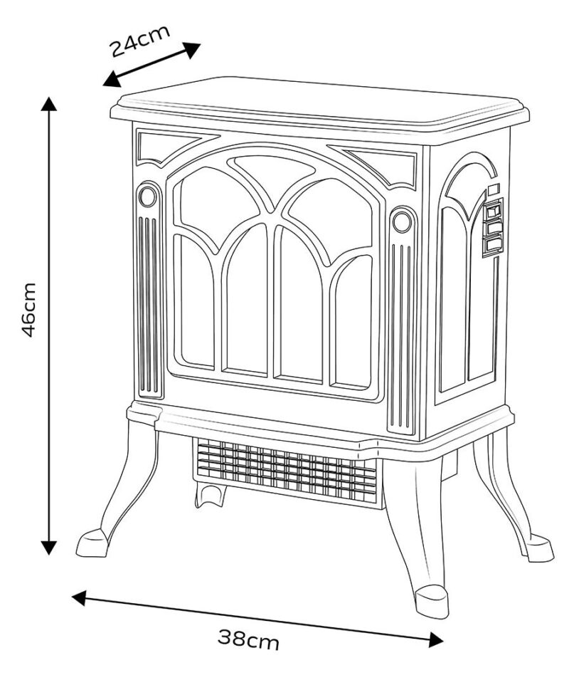 Incalzitor cu ventilator ceramic 800W / 1500W (90-110) - imagine 6