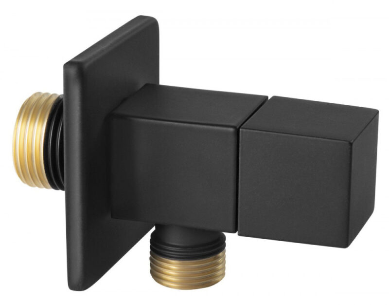 Robinet coltar 1/2"x1/2", negru, Z294BL - imagine 1