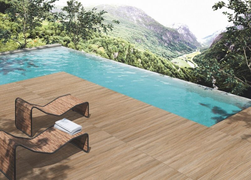 Gresie Woodline Brown WOD2 60x120 cm, model lemn, maro finisaj mat - imagine 2