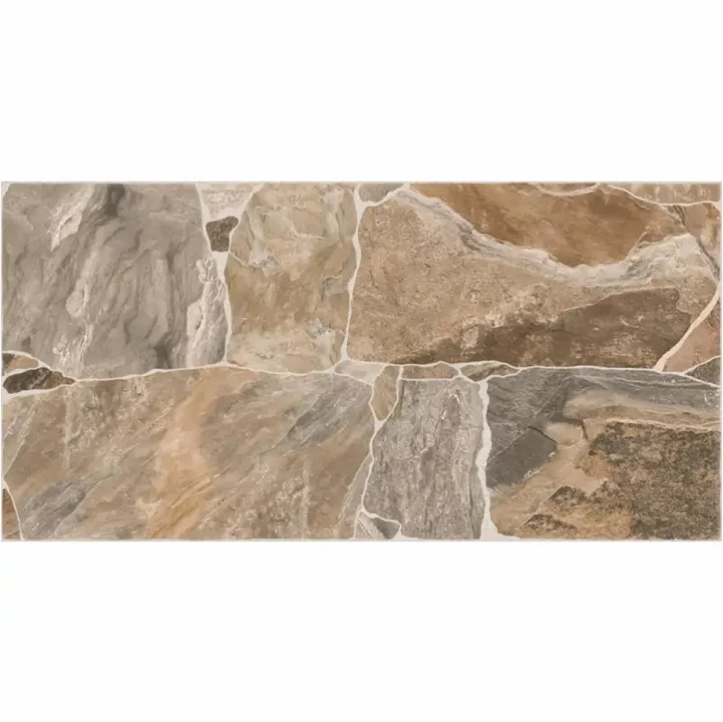 Gresie 3692 Riverstone Brown 30x60 cm, model piatra, maro - imagine 1